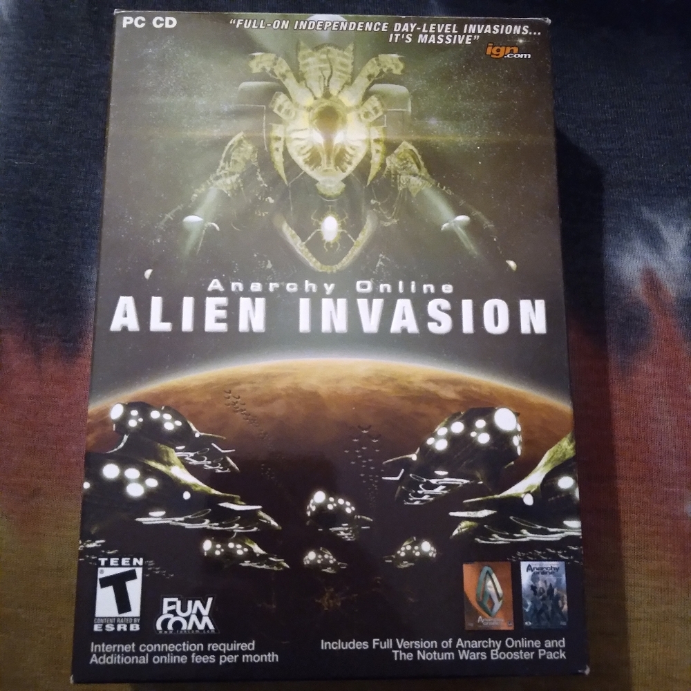 Rare* Anarchy Online: Alien Invasion PC CD-ROM GAME
